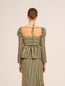 Garland Green Striped Top