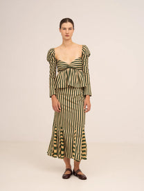 Garland Green Striped Top