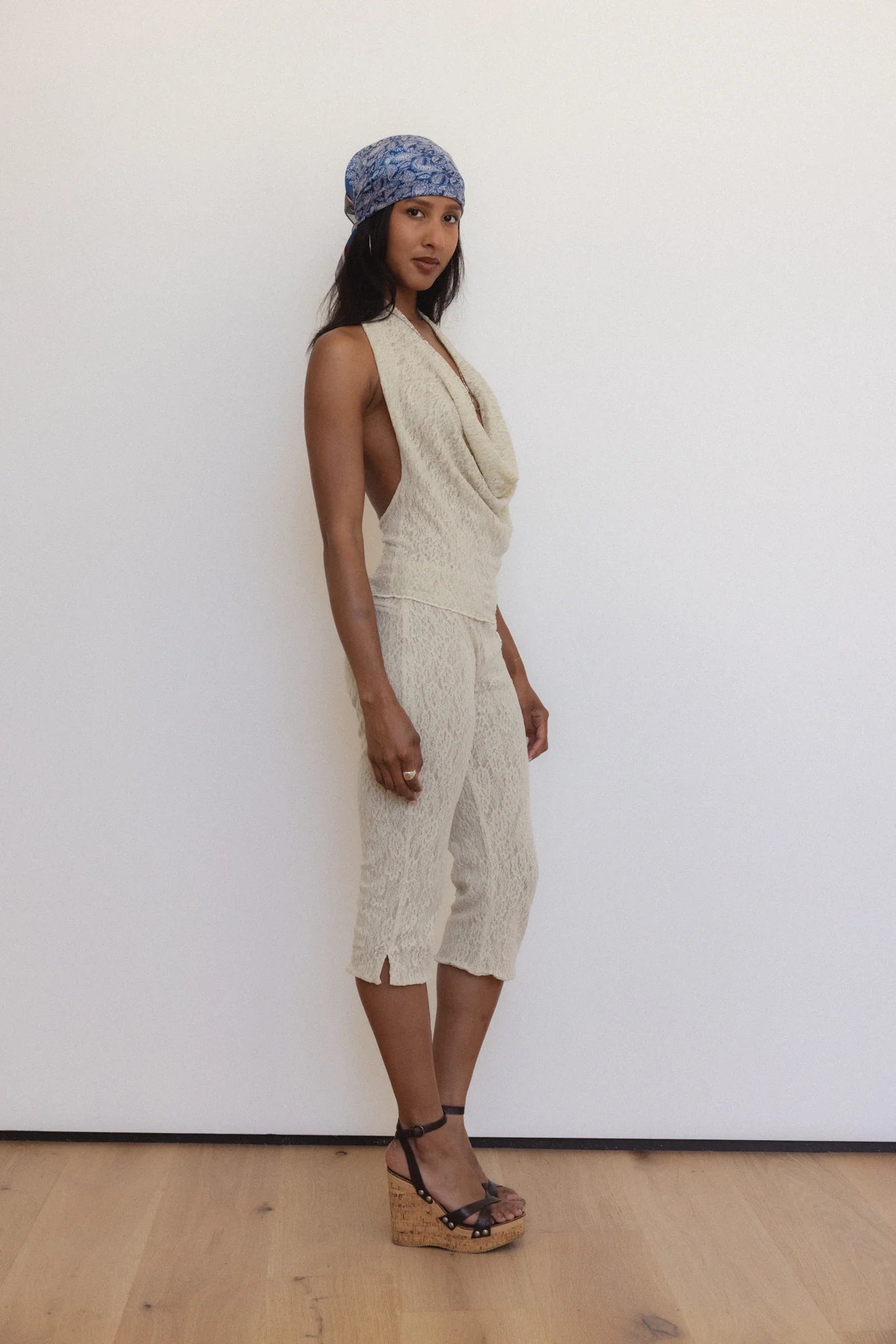 PSYCHE TOP - SANDSTONE LACE