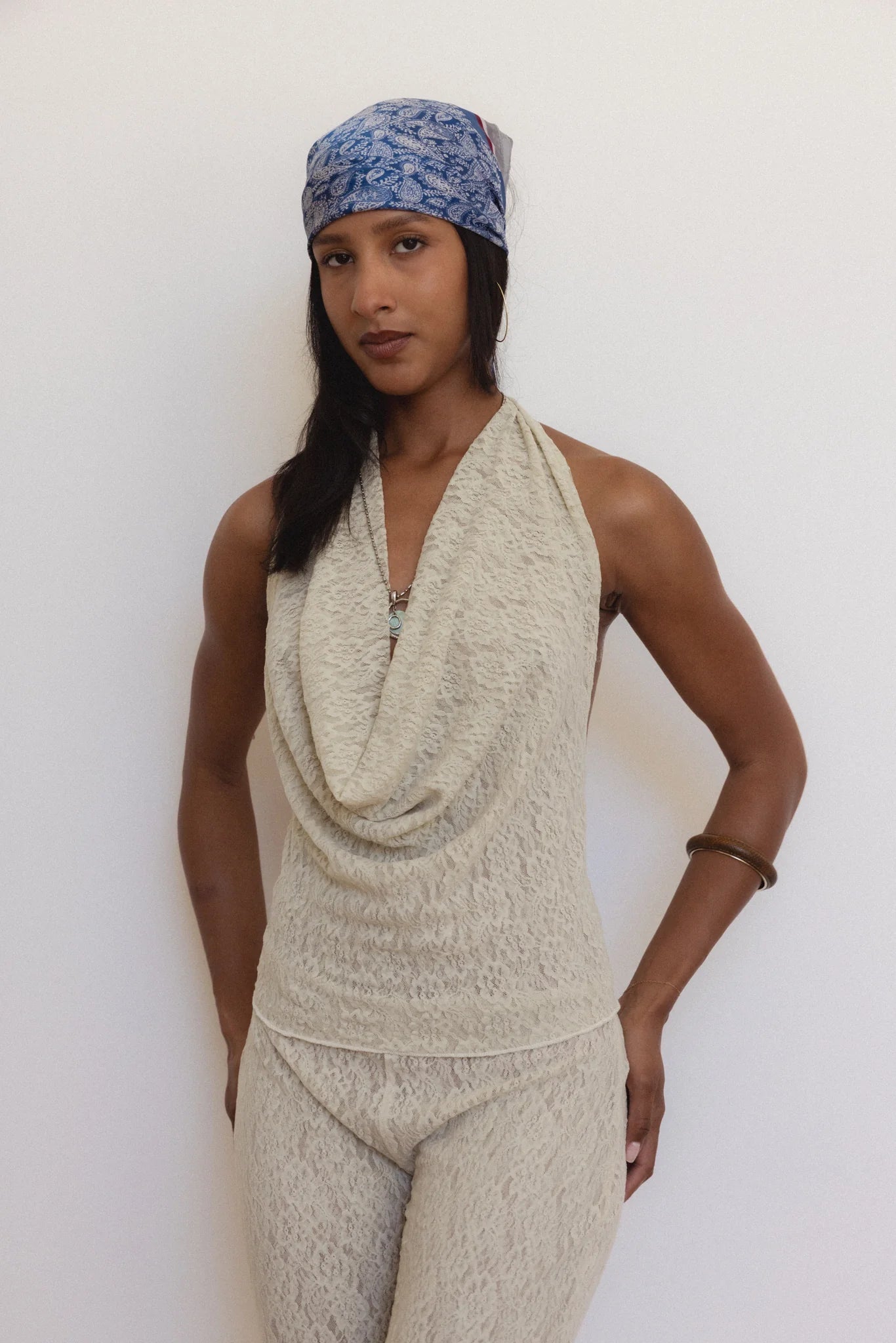 PSYCHE TOP - SANDSTONE LACE