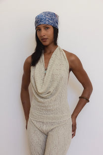 PSYCHE TOP - SANDSTONE LACE