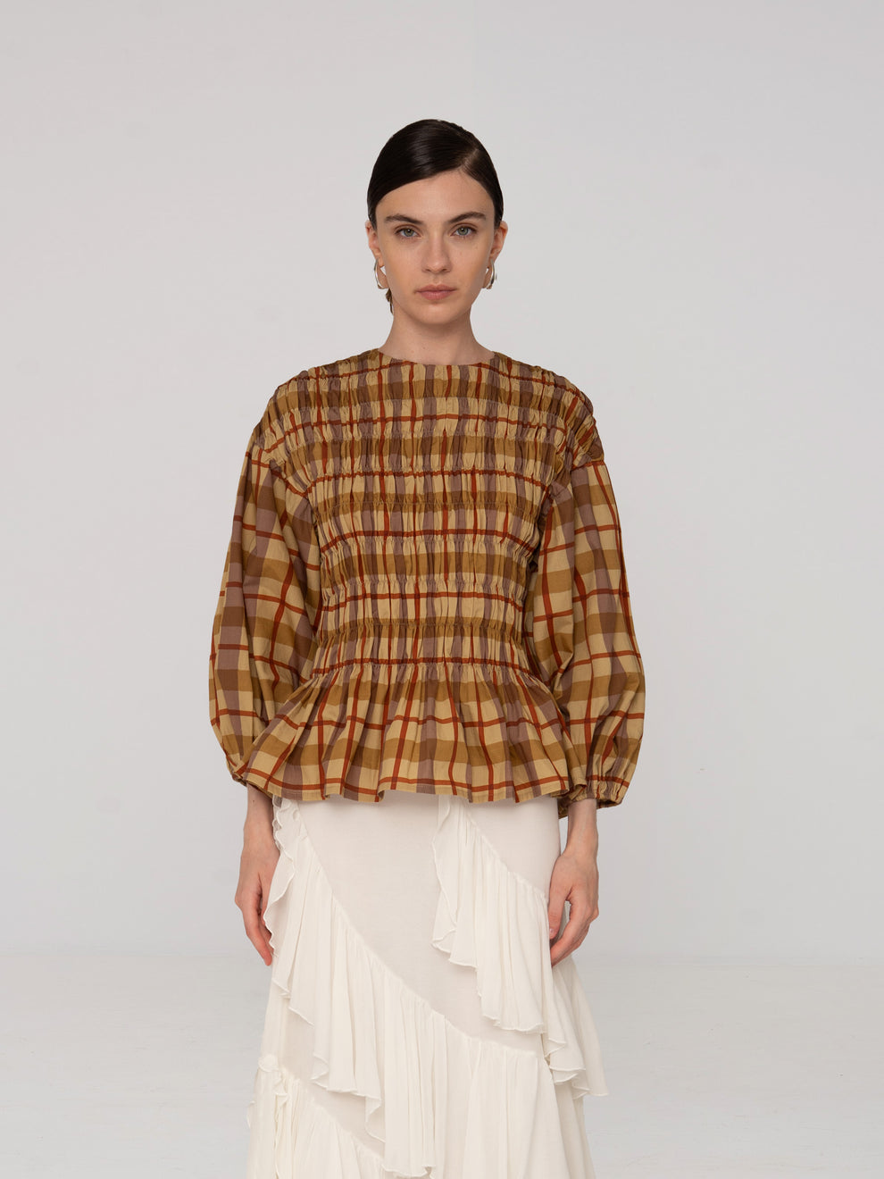 Autumn Plaid Blouse