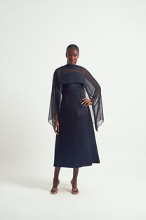Draped Scarf Strap Dress