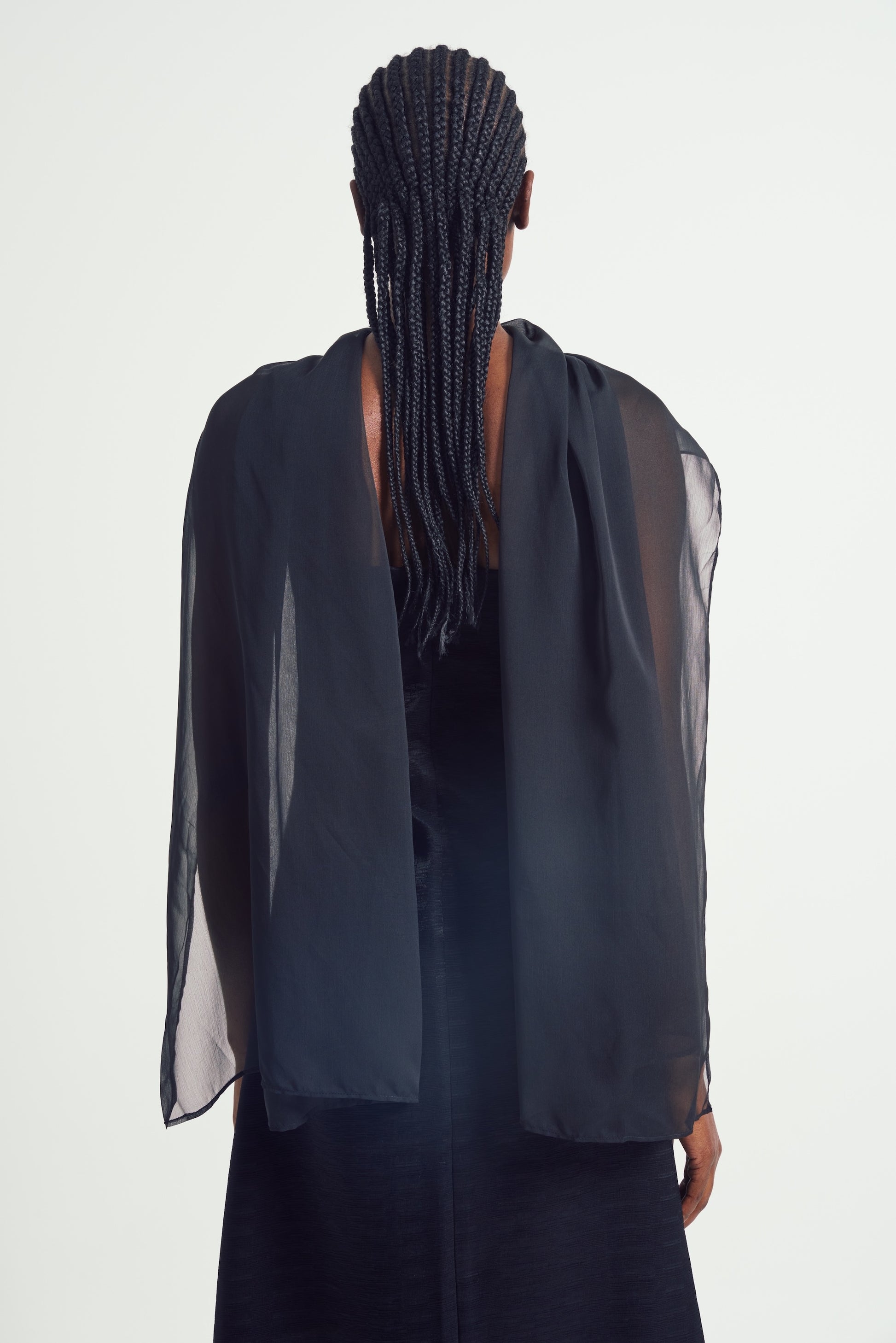 Draped Scarf Strap Dress