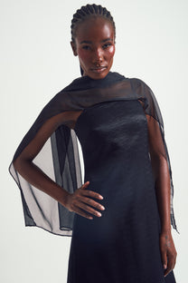 Draped Scarf Strap Dress