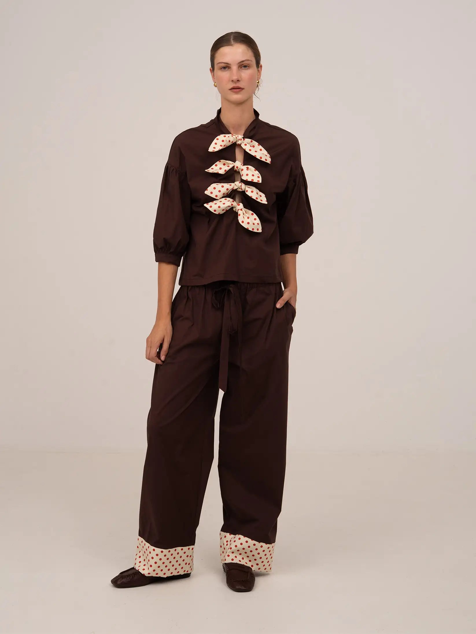 Juggler Brown Polka Dot Pants