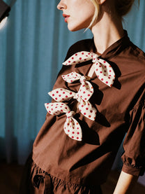 Juggler Brown Polka Dot Blouse
