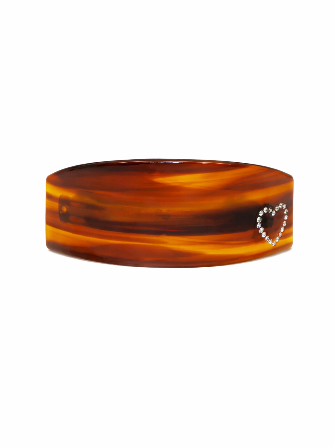 Ponytail Barrette in Tortoise Heart