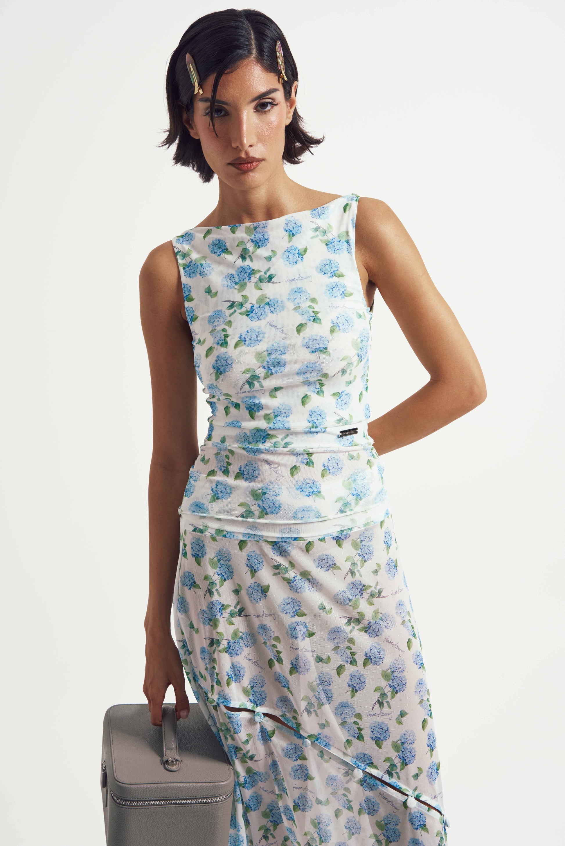 Double Layer Hydrangea Mesh Vest
