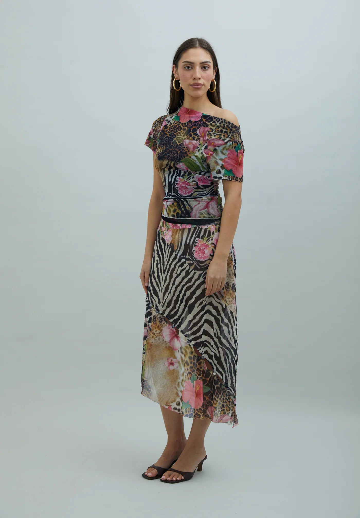 Tropical Mesh Skirt