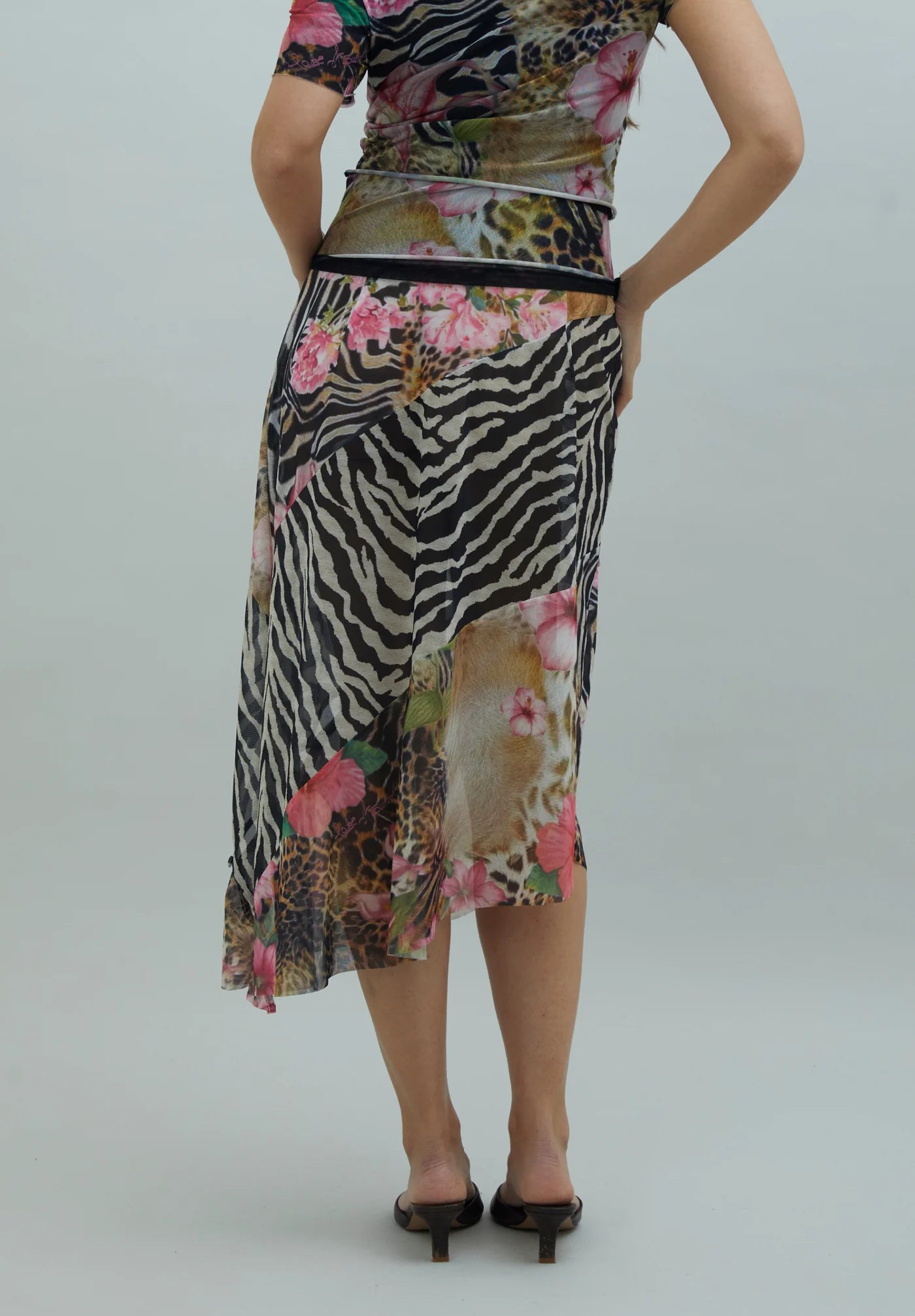 Tropical Mesh Skirt