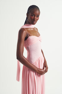 Muse Mesh Halter Gown