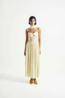 Muse Mesh Halter Gown