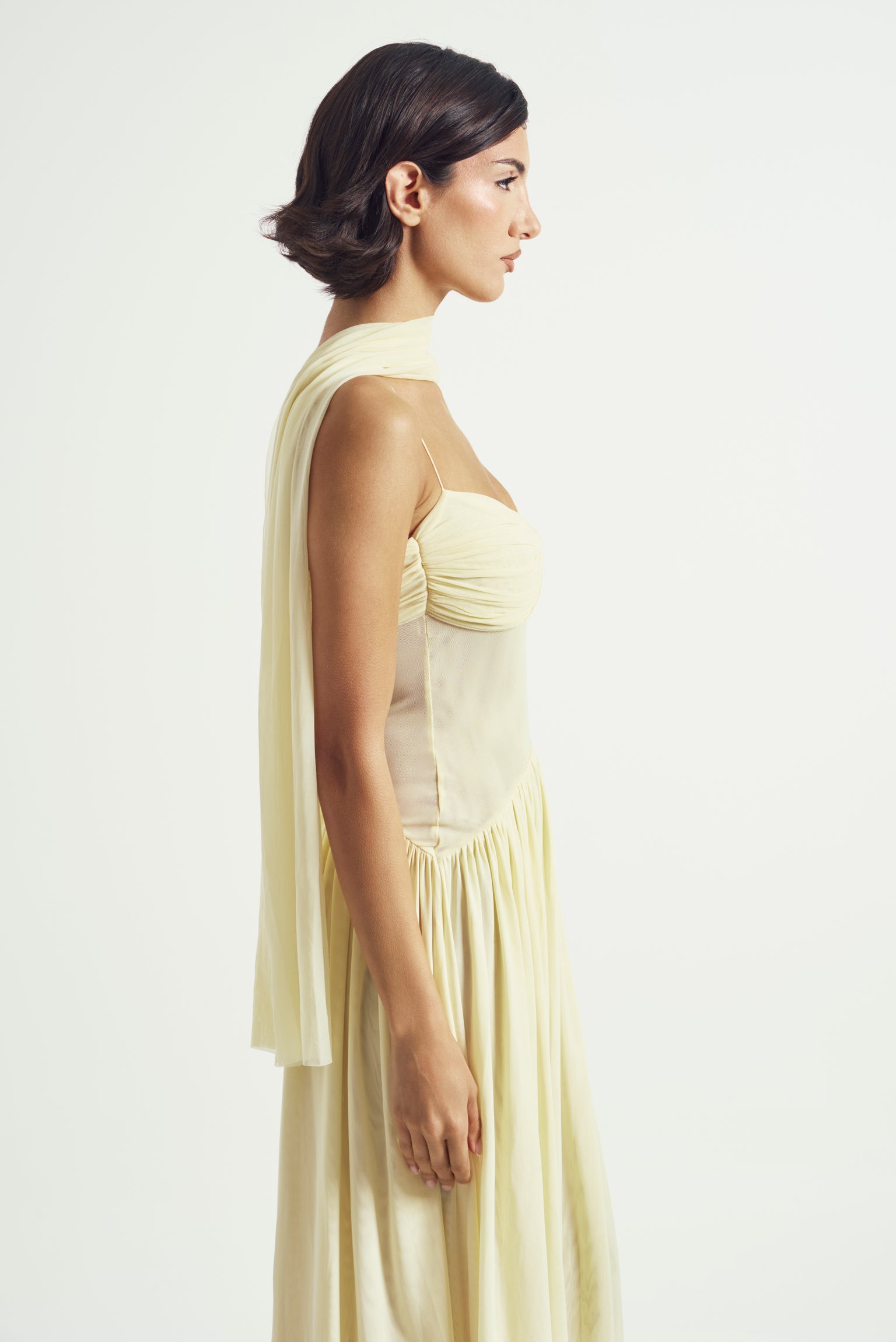 Muse Mesh Halter Gown