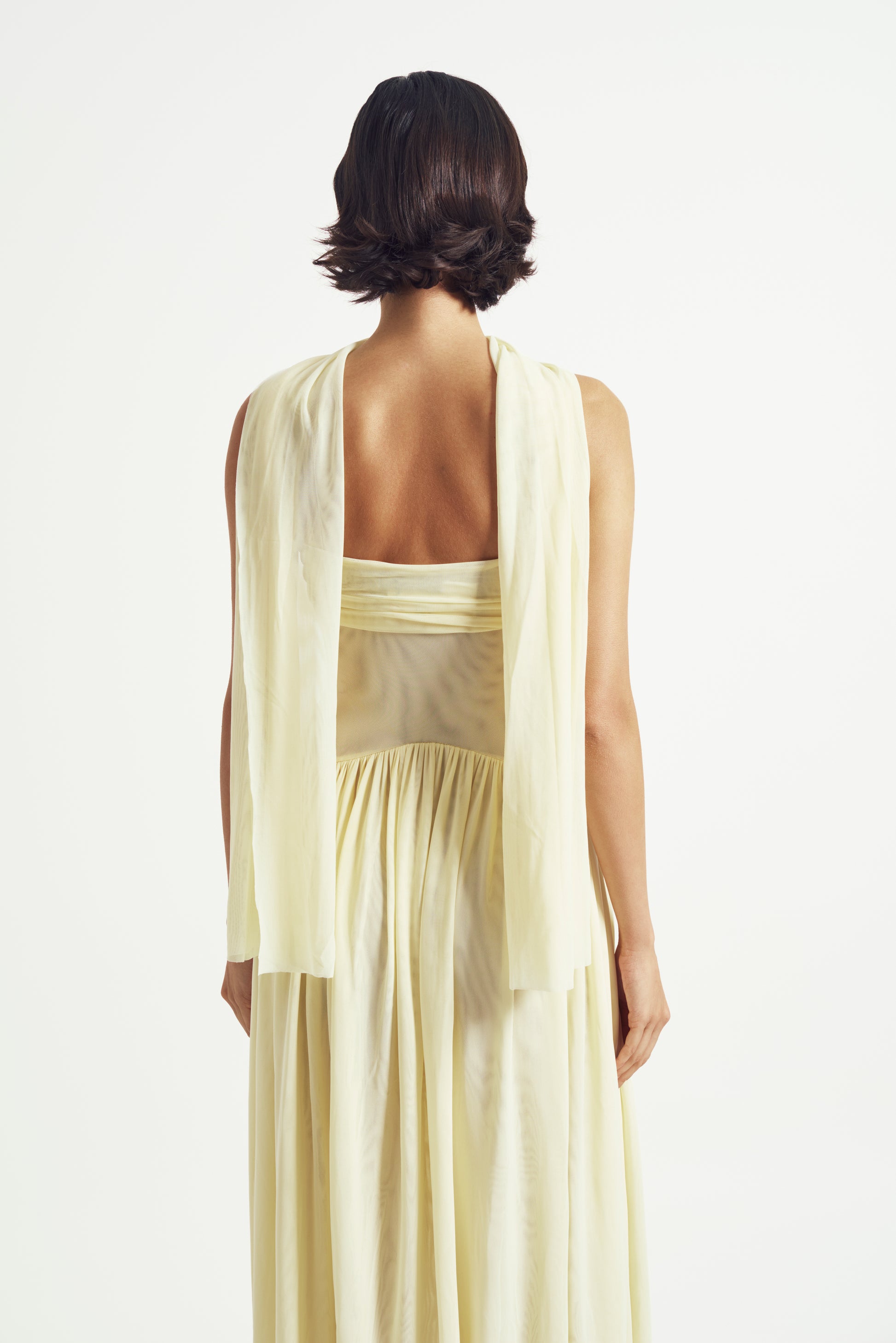 Muse Mesh Halter Gown