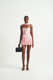 Mesh Ruched Mini Dress