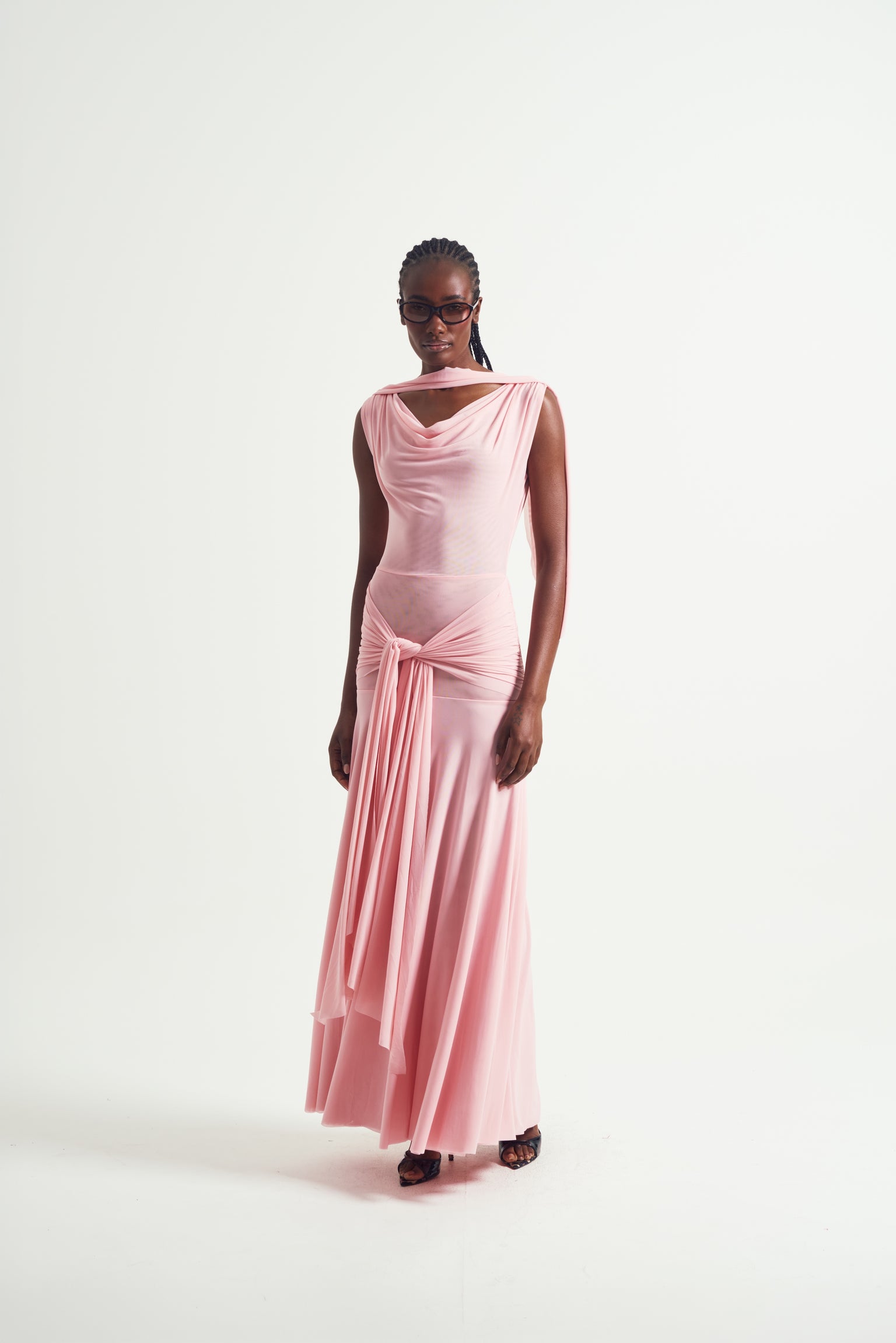 The Solene Drape Maxi Dress