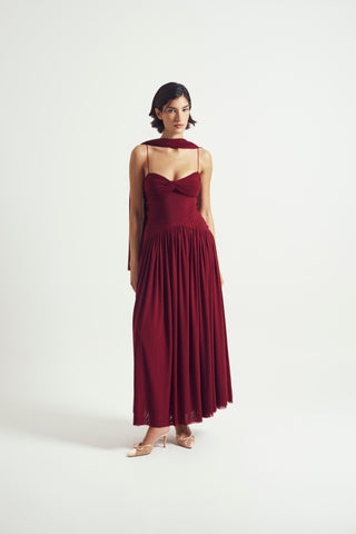 Muse Mesh Halter Gown