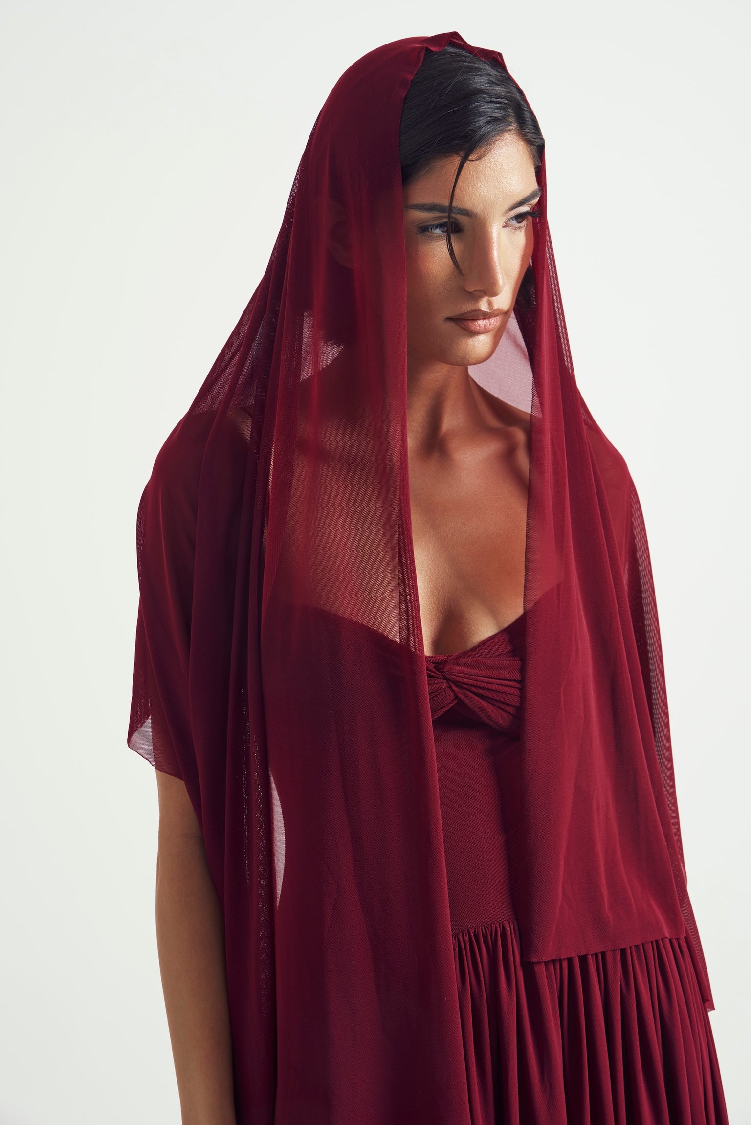 Muse Mesh Halter Gown