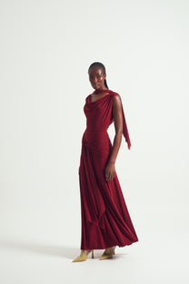 The Solene Drape Maxi Dress