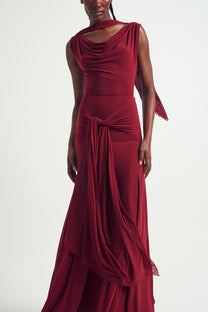 The Solene Drape Maxi Dress