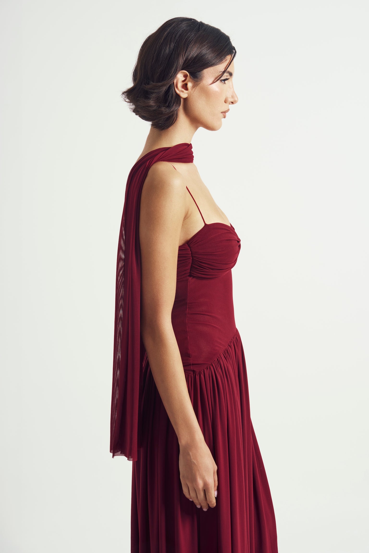Muse Mesh Halter Gown