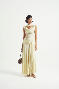 The Solene Drape Maxi Dress