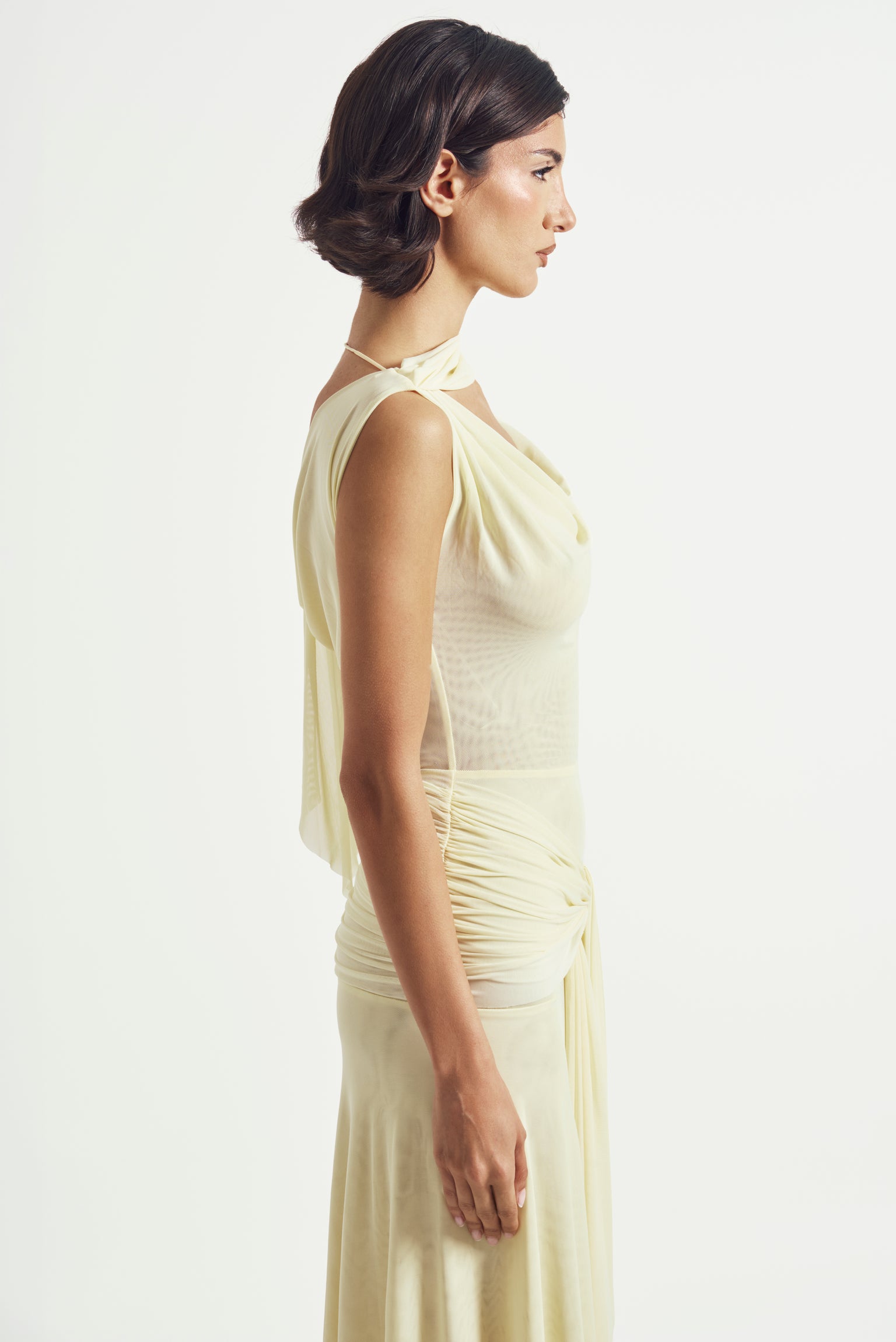The Solene Drape Maxi Dress