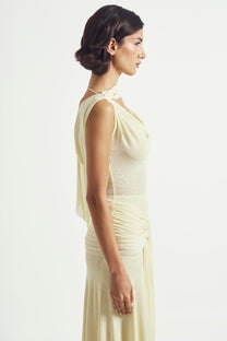 The Solene Drape Maxi Dress