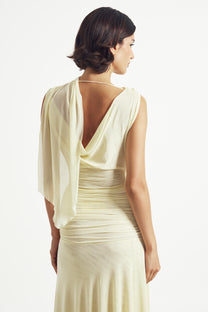 The Solene Drape Maxi Dress