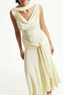 The Solene Drape Maxi Dress