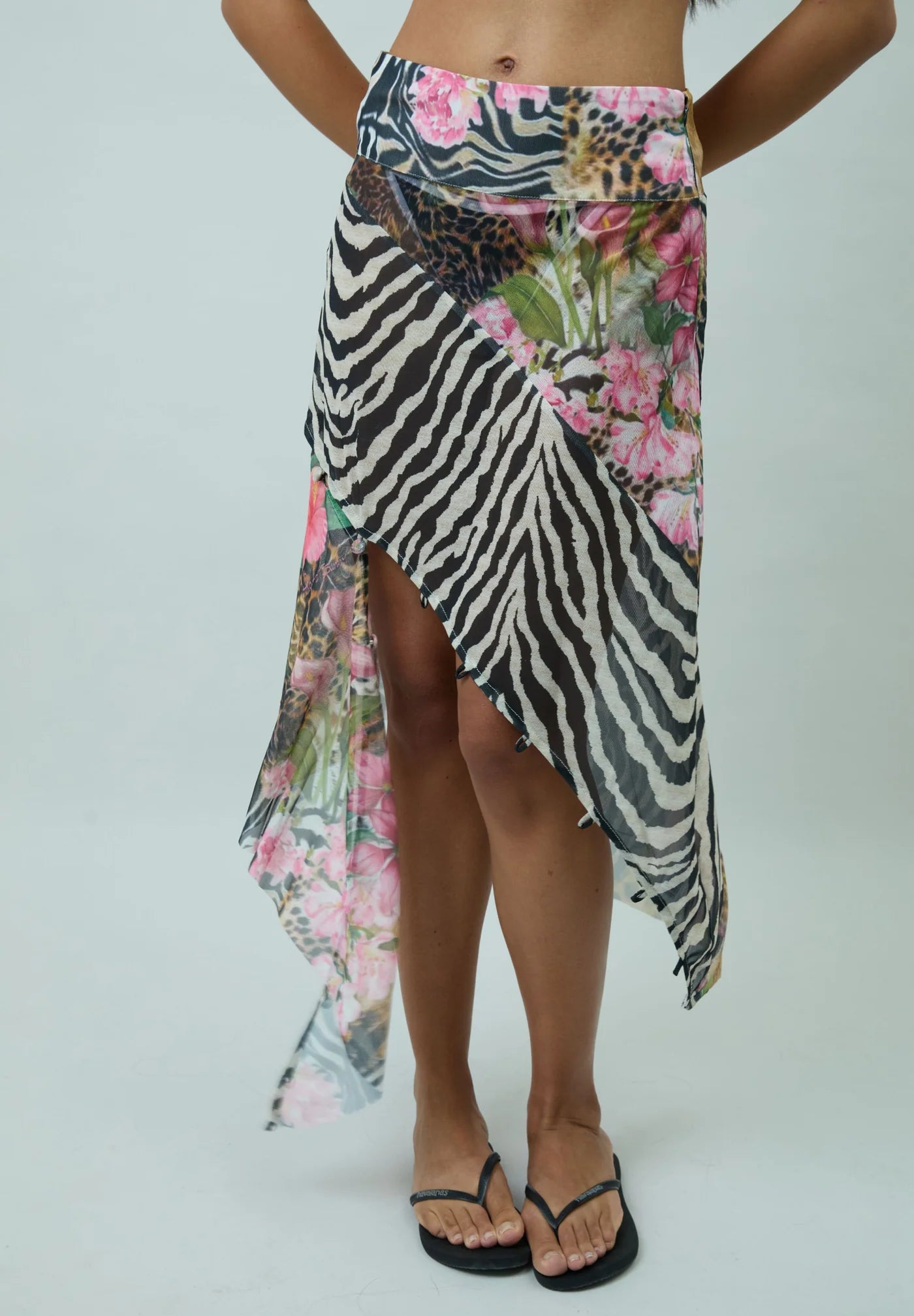 Tropical Mesh Skirt