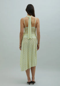 Striped Mesh Cami Butter Top