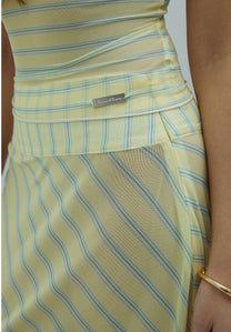 Striped Mesh Cami Butter Top