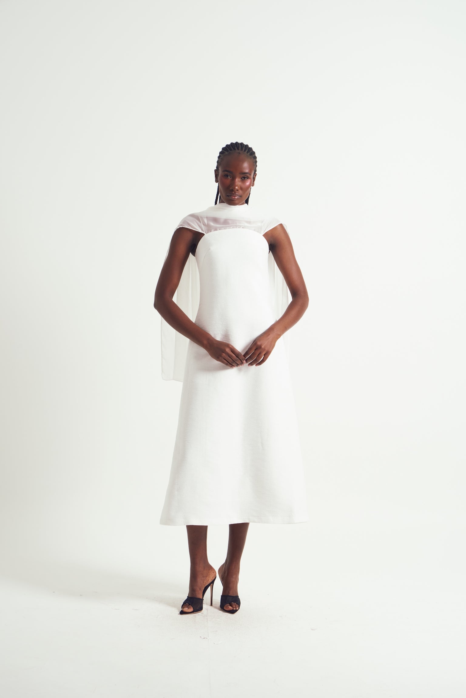 Draped Scarf Strap Dress