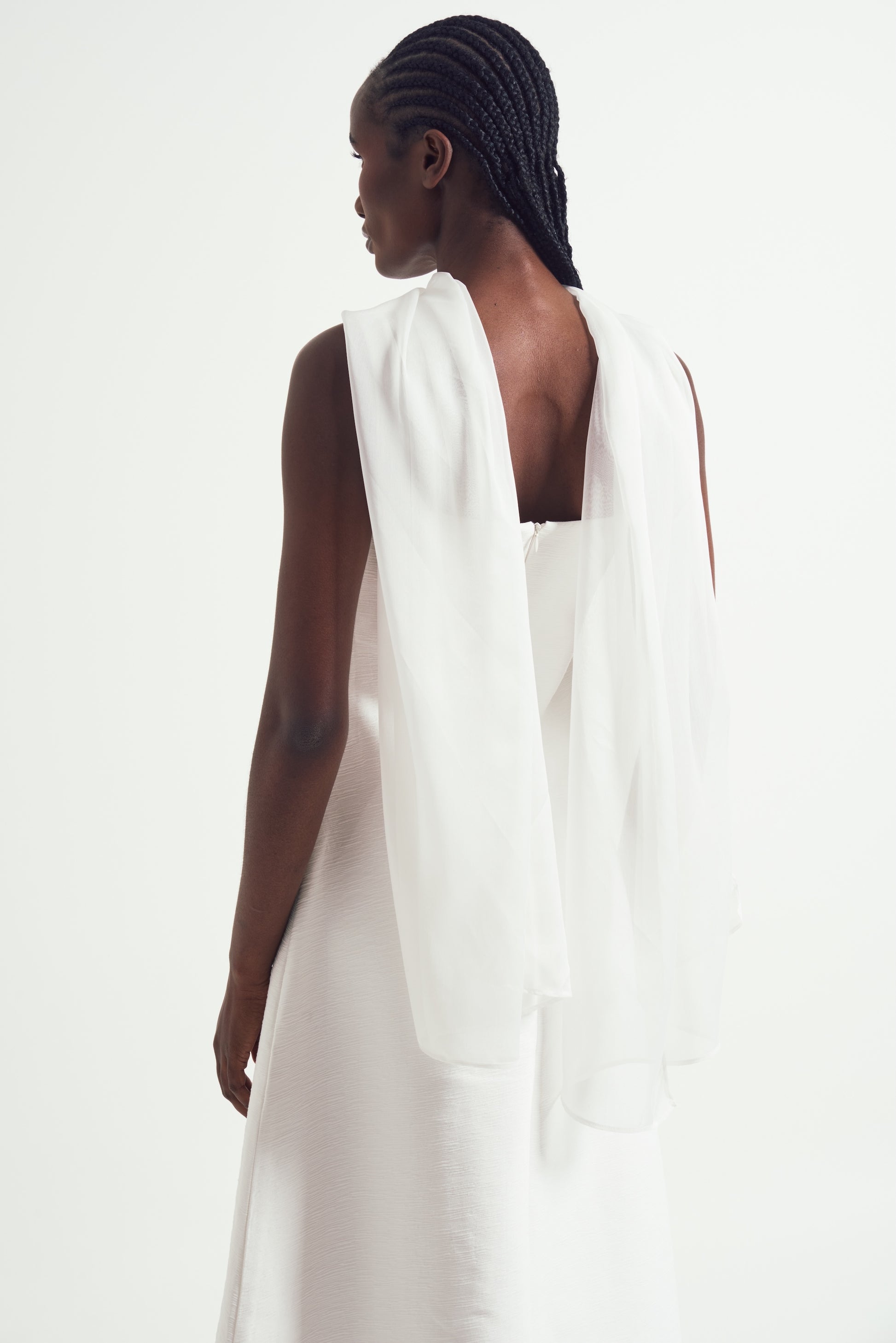 Draped Scarf Strap Dress