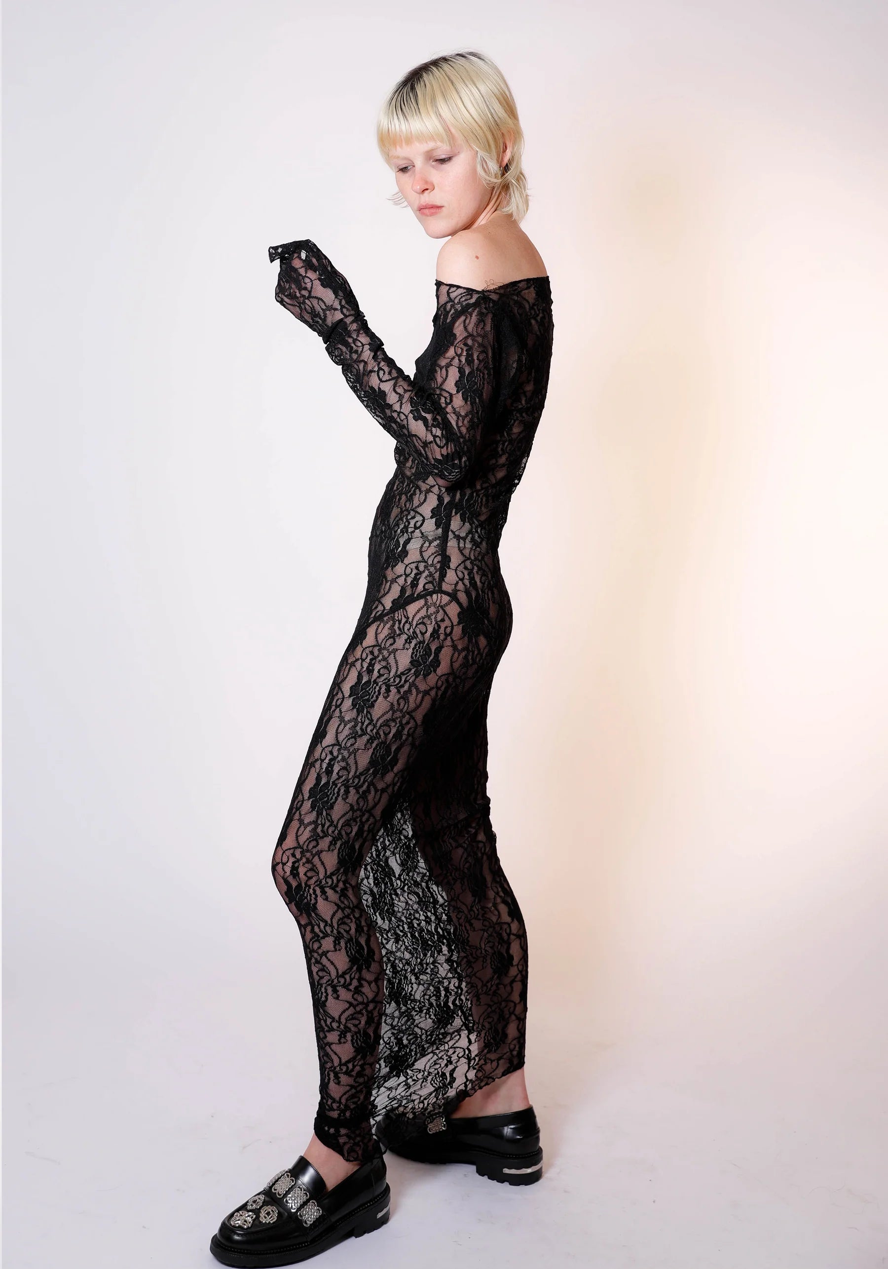 DEMETER DRESS - MIDNIGHT BLACK LACE