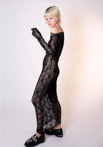 DEMETER DRESS - MIDNIGHT BLACK LACE