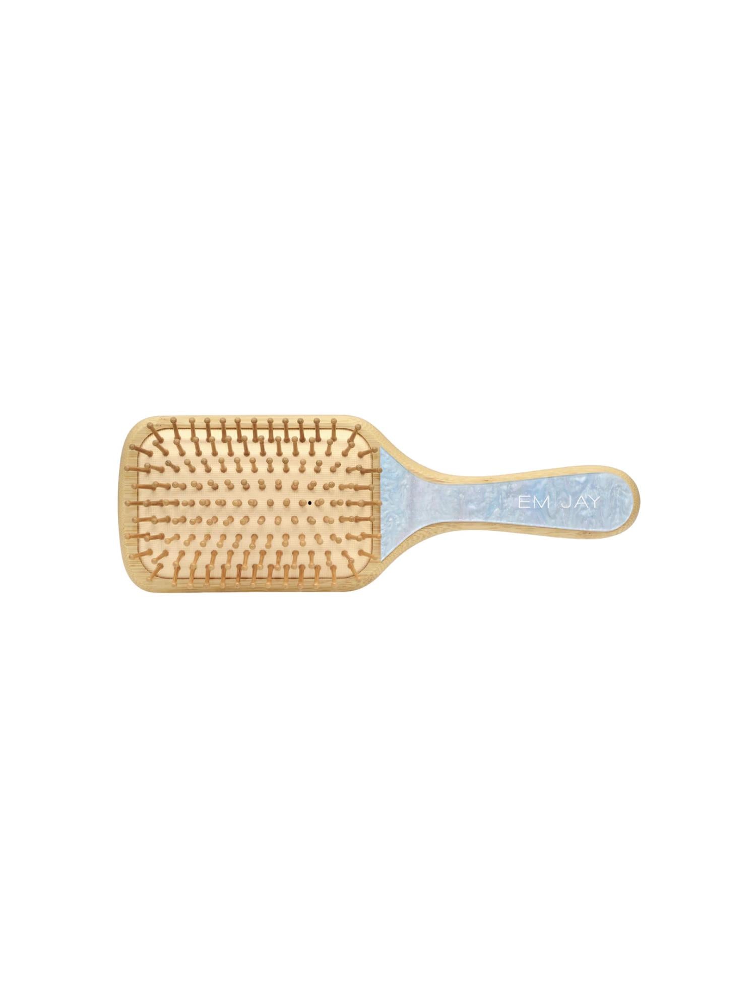 Bamboo Paddle Brush in Blue Sugar