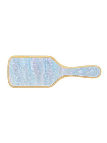 Bamboo Paddle Brush in Blue Sugar